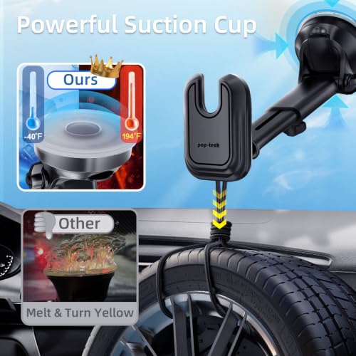 pop-tech Car Phone Mount for Pop Socket: Suction Cup Cell Phone - Product Imagery