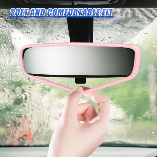 YoRise Car Rear View Mirror Protector Frame, Rearview Edge Cover - Product Imagery