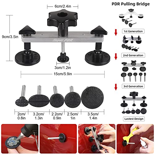 Super PDR Dent Puller Kit, Car Dent Removal Kit with Bridge - Product Imagery