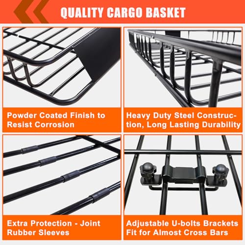 Roof Rack Carrier Carrier Basket 65"*39"*6"+Waterproof Bag 20 - Product Imagery