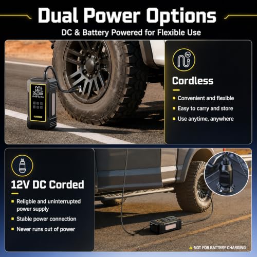 OlarHike 12000mAh Heavy Duty Tire Inflator Portable Air - Product Imagery