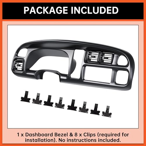 ECOTRIC Dash Board Cluster Bezel Cover Compatible with 1998-2002 - Product Imagery