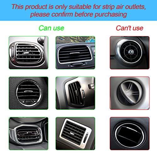 8sanlione 20PCS Waterproof Bendable Car Air Vent Trim Strips, Red - Product Imagery