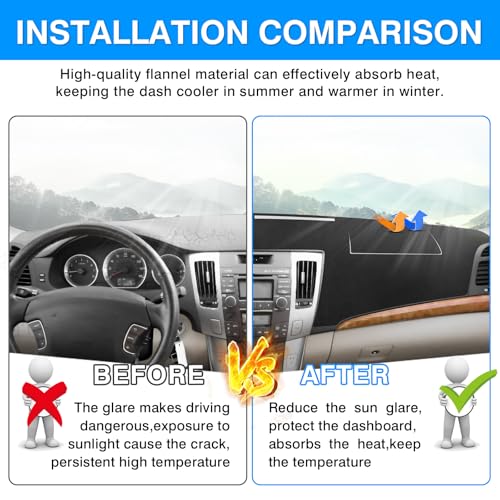 Autorder Dashboard Cover Mat for Hyundai Sonata 2009 2010 - Product Imagery