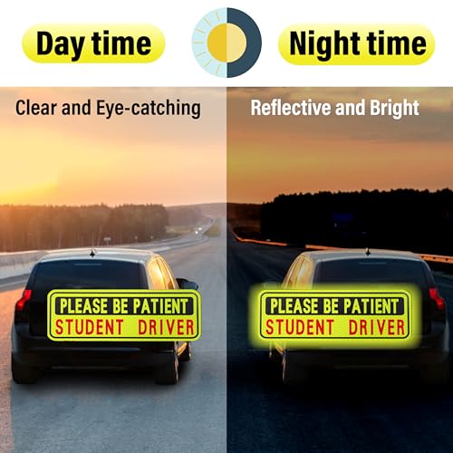 BFXM 4 PCS Student Driver Magnet for Car, New Driver Magnet for - Product Imagery