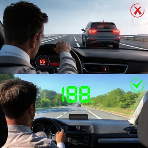 Heads up Display for Cars, Car HUD, GPS Speedometer,Head up - Product Imagery