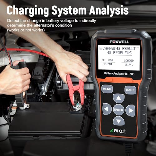 FOXWELL BT705 Car Battery Tester 24V 12V, Alternator and Load - Product Imagery