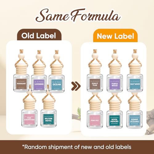 AROIC 6Pack Car Air Freshener, Hanging Essential Oil Air - Product Imagery