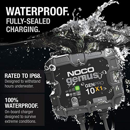 NOCO GENPRO10X1 12V 10A 1-Bank OnBoard Marine Battery Charger & - Product Imagery