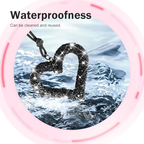 Bling Car Hanging Accessory, Heart-shaped Rhinestone Charm, - Product Imagery