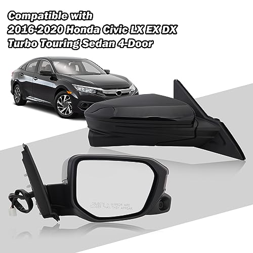 Passenger Side View Mirror Compatible with 2016-2021 Honda Civic - Product Imagery