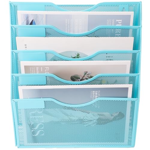 EASEPRES 5 Pocket Mesh Hanging Wall File Organizer, Wall Mounted - Product Imagery