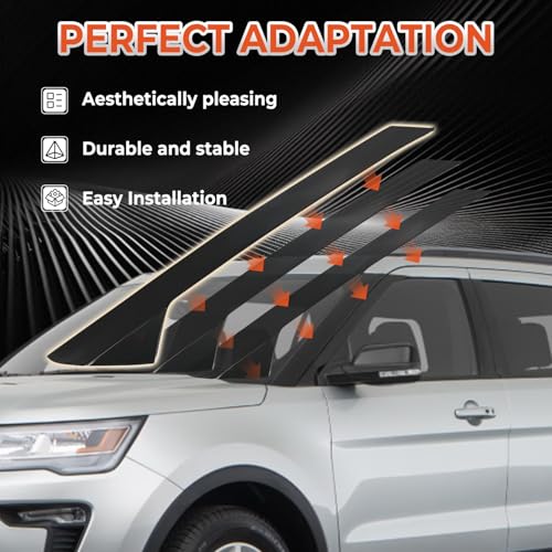 A-Pillar Molding Trim Kit with Clips Compatible with 2011-2019 - Product Imagery