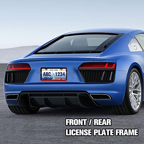 Thin Red Line License Plate Frame Firefighter License Plate - Product Imagery