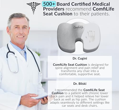 ComfiLife Premium Comfort Seat Cushion - Non-Slip Orthopedic - Product Imagery