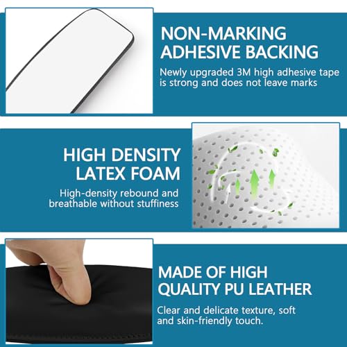 wuyaoyao 2PCS Car Door Armrest Pads, Soft Leather Elbow Pad Arm - Product Imagery