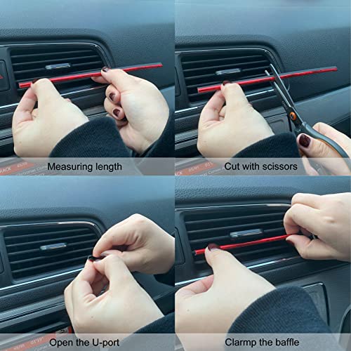 LivTee 20 Pieces Car Air Conditioner Decoration Strip for Vent - Product Imagery