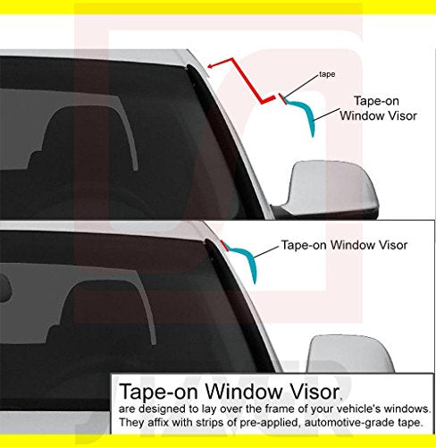 Smoked Out-Channel Window Vent Guard Rain Visors For 2008-2012 - Product Imagery
