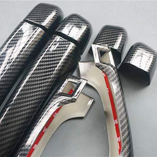 Carbon Fiber Layer Paint Door Handle Cover Overlay with 2 Smart - Product Imagery