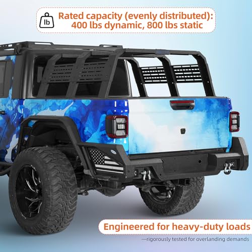 Hooke Road Overland Truck Bed Rack for Toyota Tacoma 5' Bed, - Product Imagery