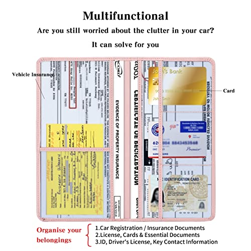 TILDOSAC 2Pack Leather Car Registration and Insurance Card - Product Imagery