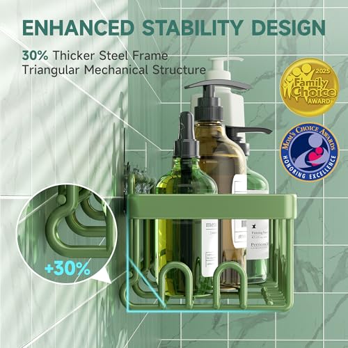 Veken Rustproof & Waterproof Shower Caddy 6-Pack, No Drilling - Product Imagery
