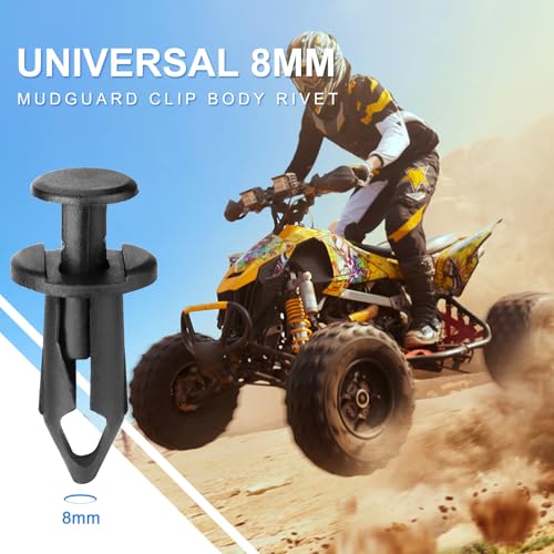 QIIYCCE 100PCS ATV UTV Body Fastener Rivets, Mudguard Clip Body - Product Imagery