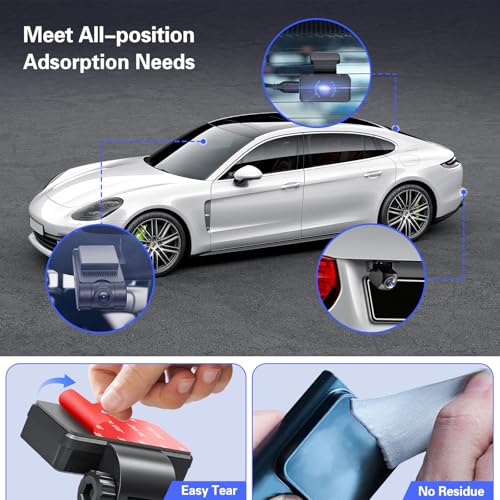 pop-tech Adhesive Pad for Dash Cam: 4Pcs Sticky Pad for Dashcam - Product Imagery