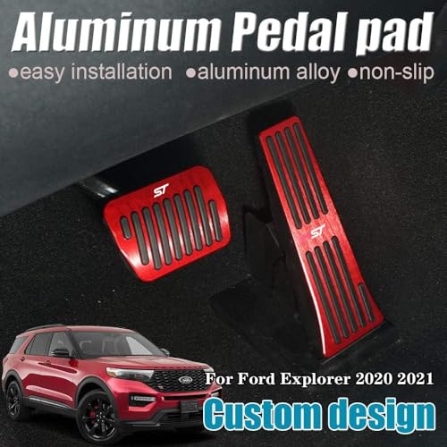 LEXLEY 2PCS Anti-Slip Aluminum Brake Gas Pedal Pads,Auto No - Product Imagery