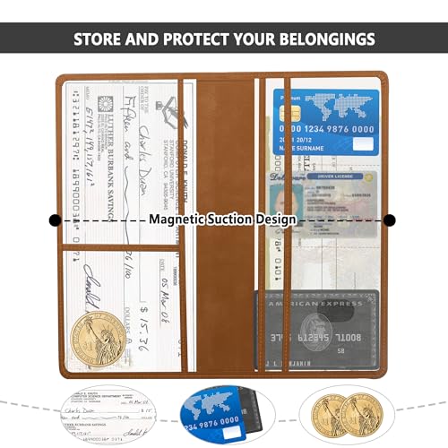 Car Registration and Insurance Holder,PU Leather Car Glove Box - Product Imagery