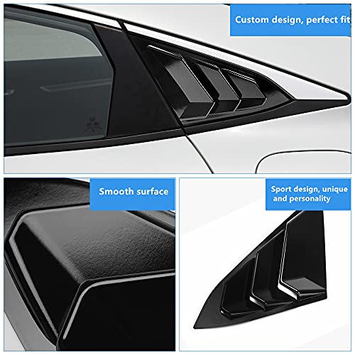 Rear Side Window Louvers Compatible for Honda Civic Sedan - Product Imagery