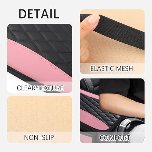 IHOTDER Patchwork Leather Center Console Covers for - Product Imagery