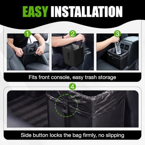 BFXM Car Trash Can, 2 Gallons Car Garbage Bag Hanging - Product Imagery