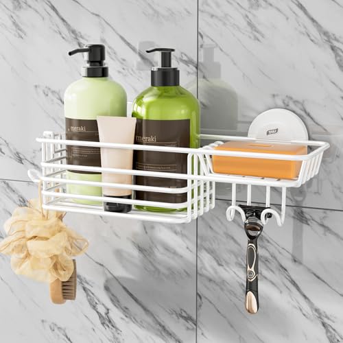 TAILI Shower Caddy Suction Cup with Hooks, No Drill Shower - Product Imagery