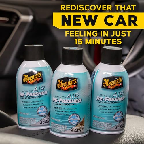 Meguiar’s Whole Car Air Refresher Odor Fighting MIst, New Car - Product Imagery