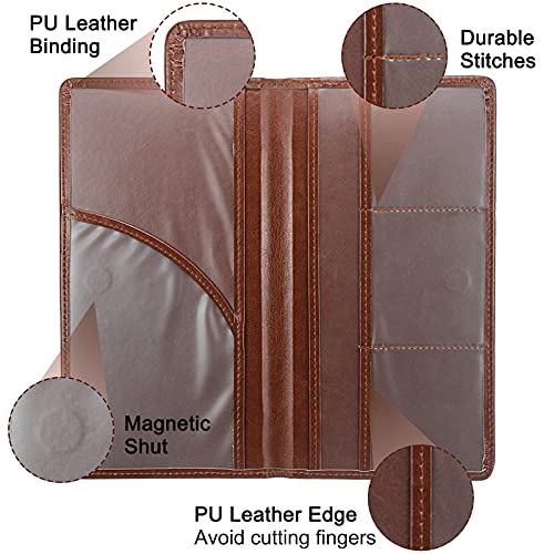 LumiMokki Premium Car Registration & Insurance Card Holder, Brown - Product Imagery
