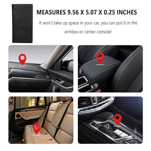 Car Registration and Insurance Holder,PU Leather Car Glove Box - Product Imagery