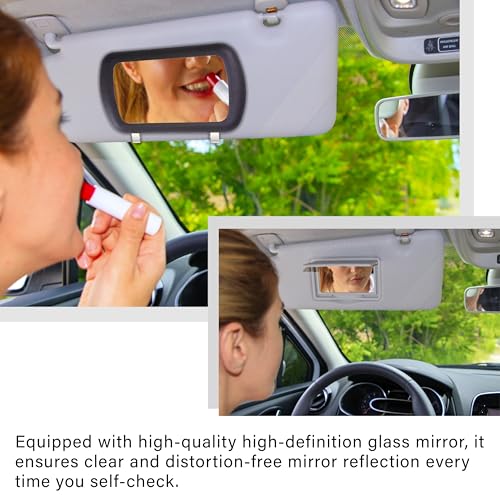 BFXM Car Visor Mirror, Universal Clip-On Car Mirror Vanity - Product Imagery