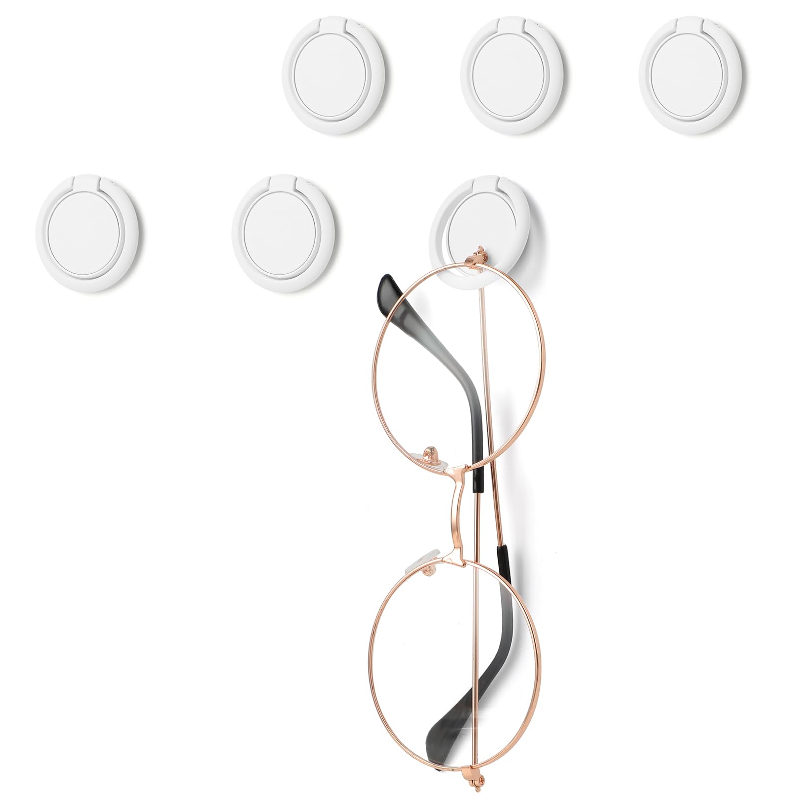 Mabor 6Pcs Sunglass Organizer Wall Mount Adhesive Sunglass - Product Imagery