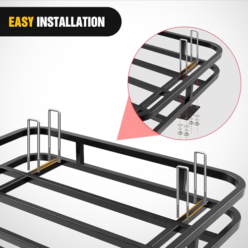 Nilight 32”×26”×4” RV Bumper Mounted Cargo Rack Carrier with Net - Product Imagery