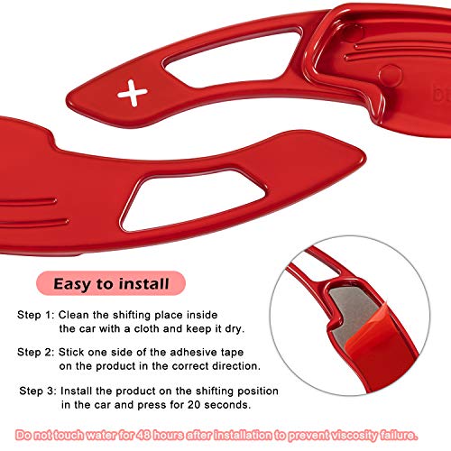 Red Sports Aluminum Steering Wheel Paddle Shifter Extension - Product Imagery