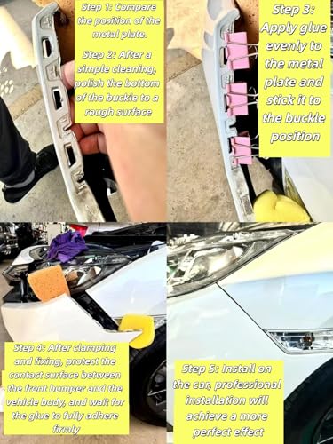 Front Bumper Repair Metal Plate for Infiniti Q50 2014-2022 - Product Imagery