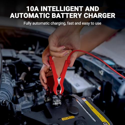 Car Battery Charger 12V 10A Smart Trickle Charger Fully Automatic - Product Imagery