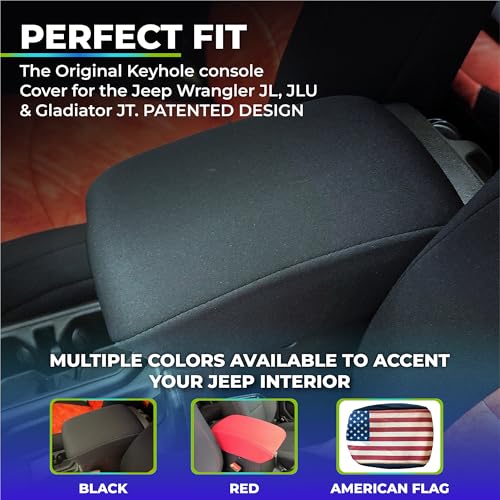 Neoprene Console Cover Armrest Pad with Keyhole Compatible with - Product Imagery