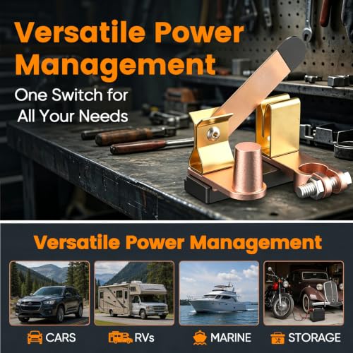 Top Post Knife Blade Master Switch 12V 24V Battery Disconnect - Product Imagery