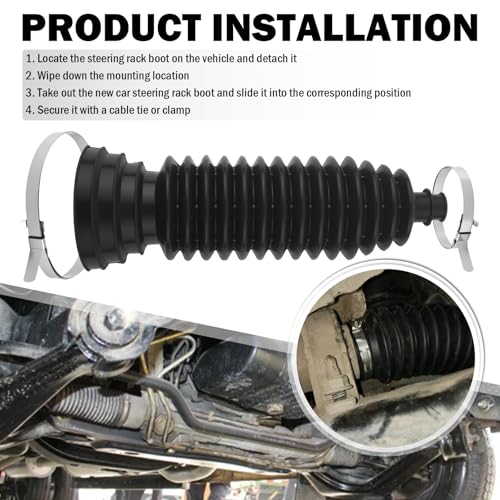 2PCS Thick Silicone Car Inner Tie Rod Boot Upgrade Large - Product Imagery