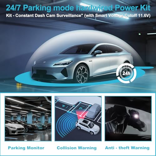 Dash Cam Hardwire Kit USB C, 12V-24V to 5V/3A Adapter Power - Product Imagery