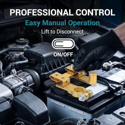 1 PC Top Post Negative Battery Disconnect Switch, 12V 24V 250A - Product Imagery