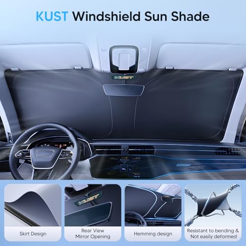 KUST Windshield Sun Shade for 2015-2026 Ford F150 Accessories - Product Imagery