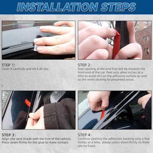 2pcs Window Visors Rain Guards for 1996-2000 Civic - Product Imagery